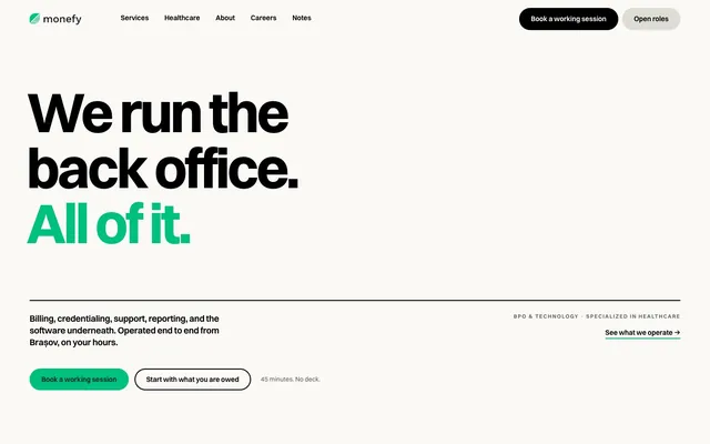 Monefy: redesign de site, captura de ecran